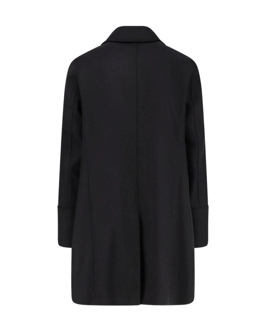 Sealup Black Double-Breasted Wool Coat for men