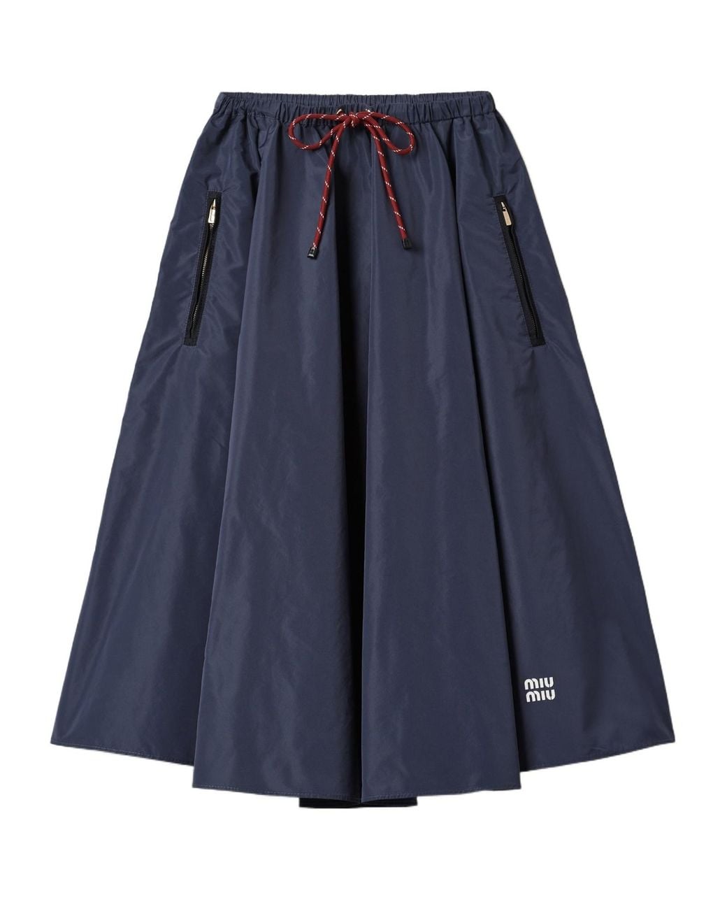Miu Miu Blue Technical Fabric Skirt