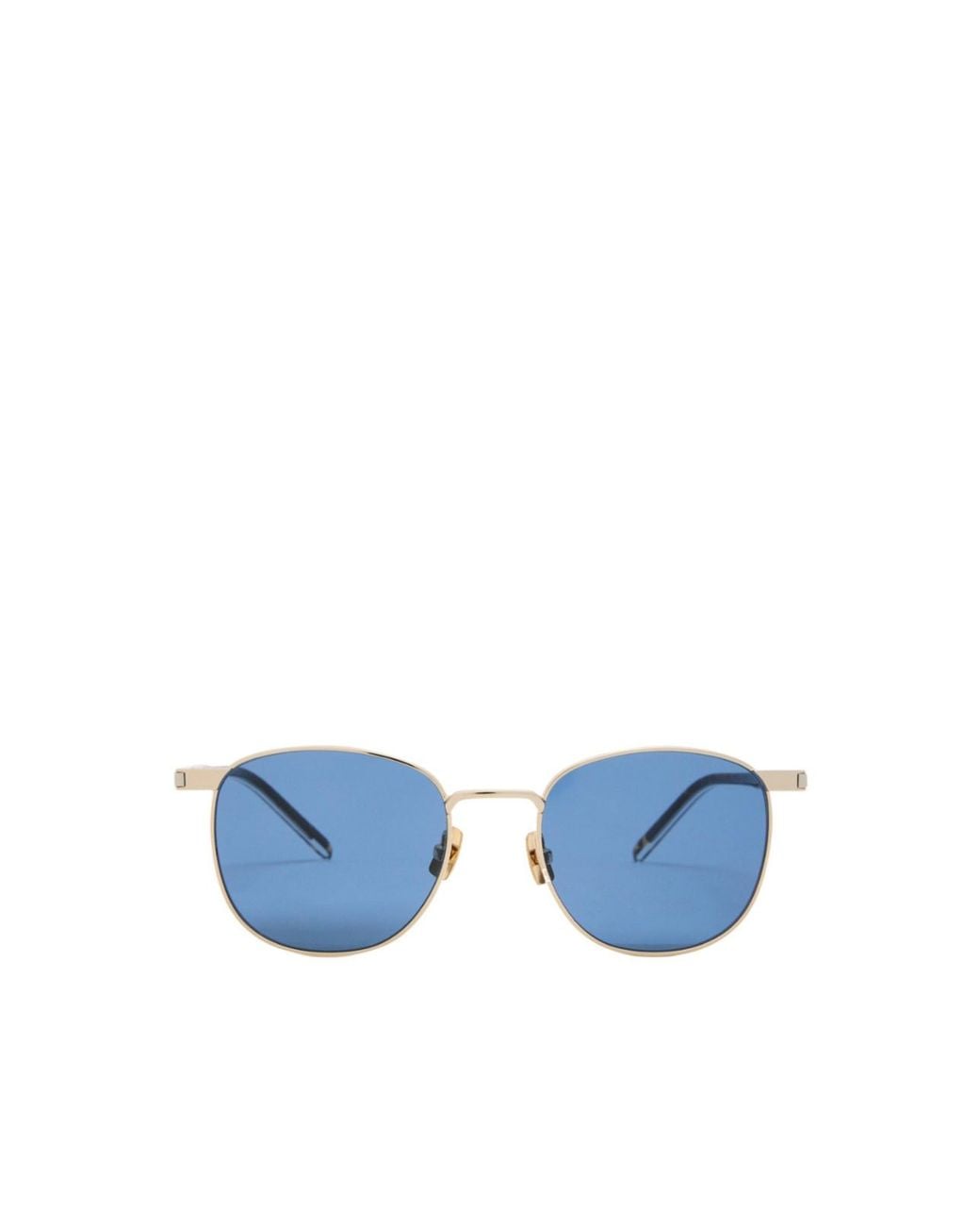 Visualize Meter Squared Saint Laurent Thin-Frame Square Sunglasses in Blue | Lyst