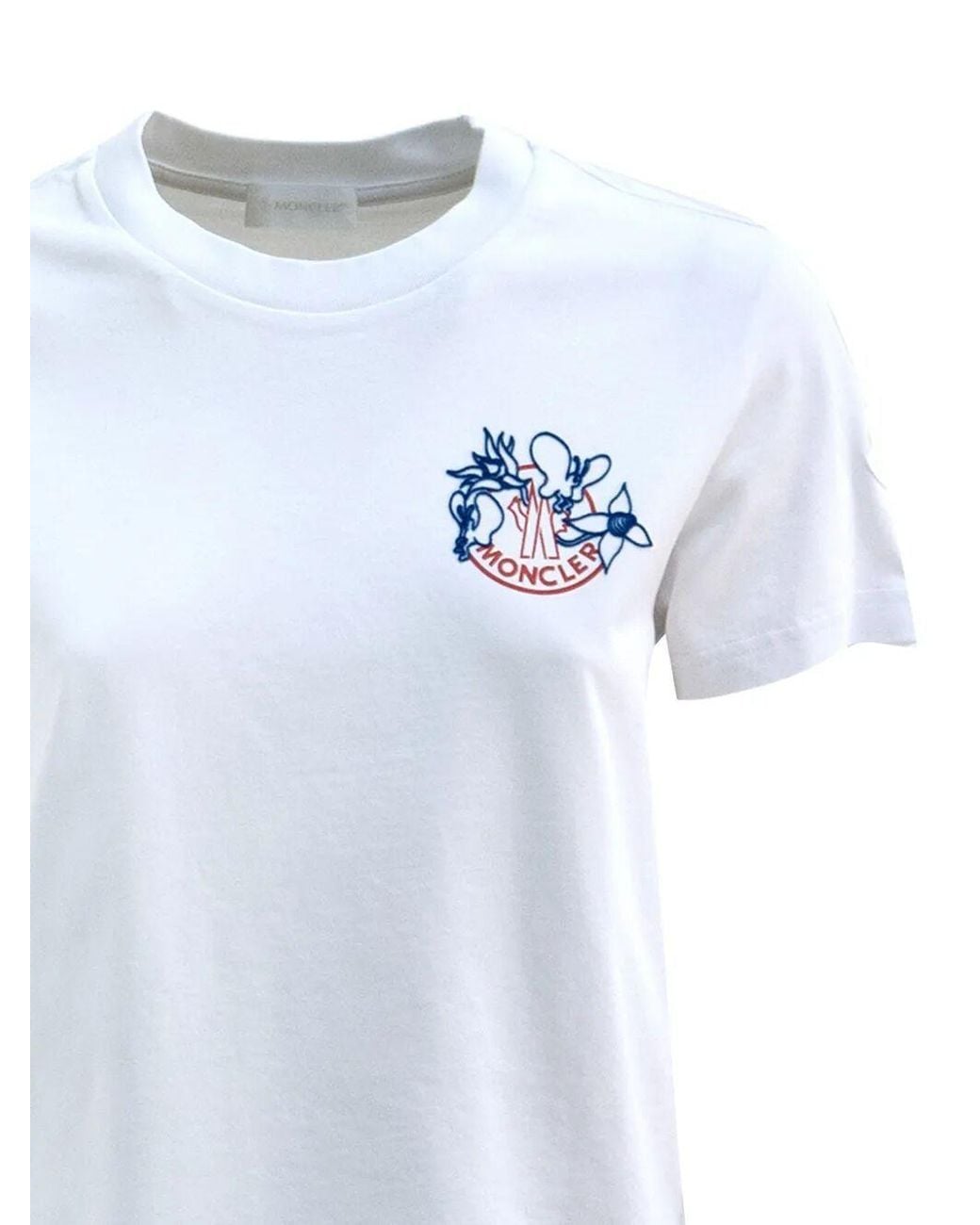 Moncler Blue Logo Print T-Shirt