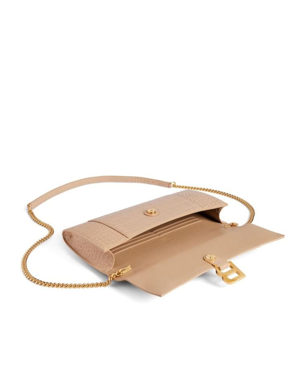 Balenciaga Natural Hourglass Pochette With Chain