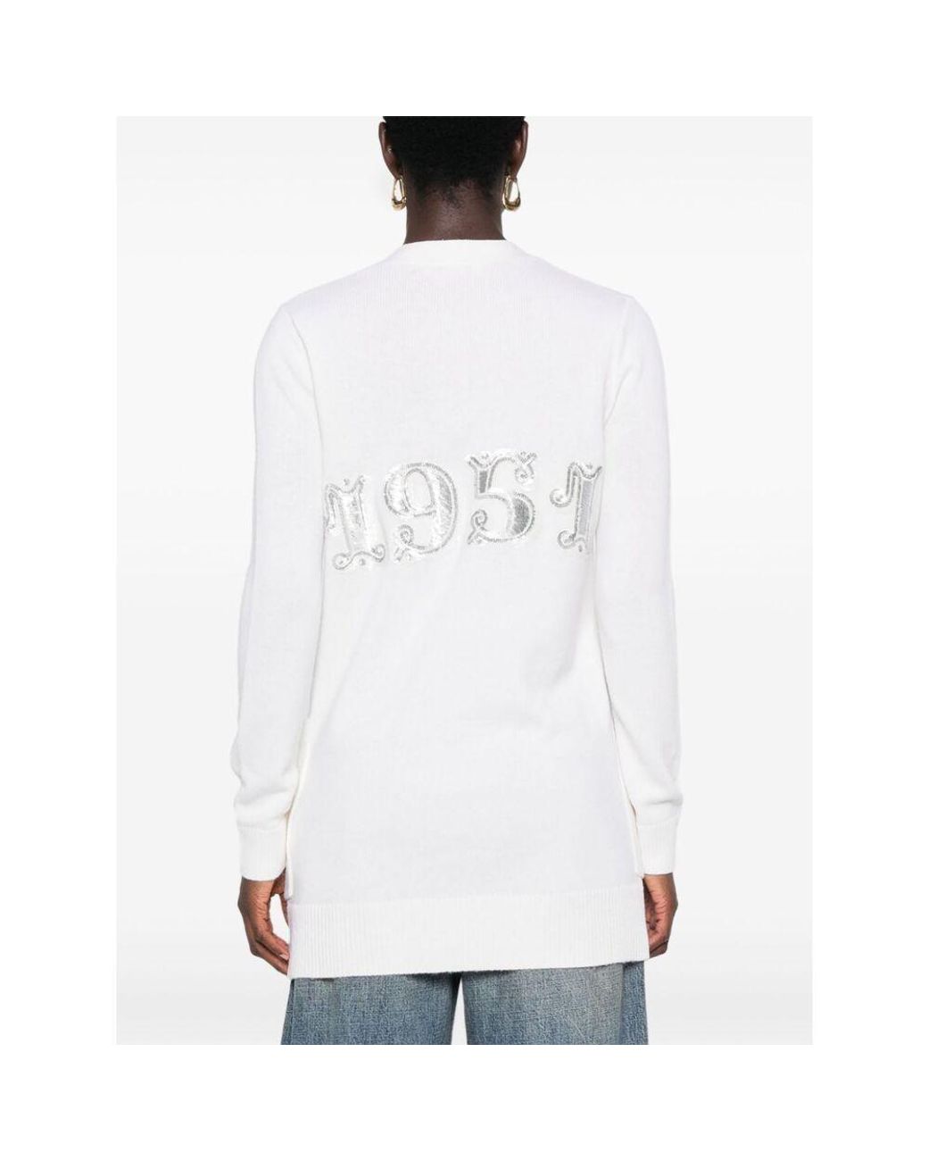 Max Mara White Long-Sleeved Cardigan