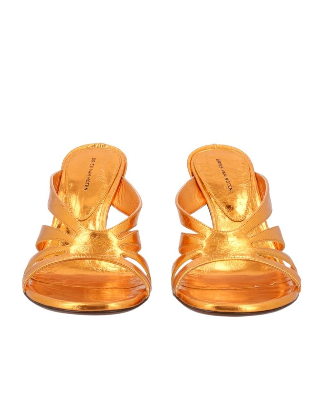 Dries Van Noten Orange Open-Toe High-Heeled Sandals