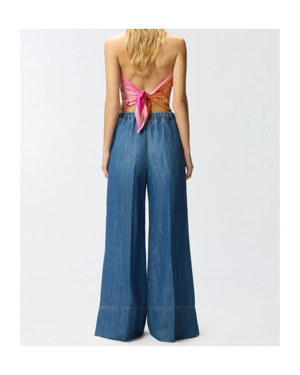 Pinko Blue Spiaggia Wide-Leg Jeans
