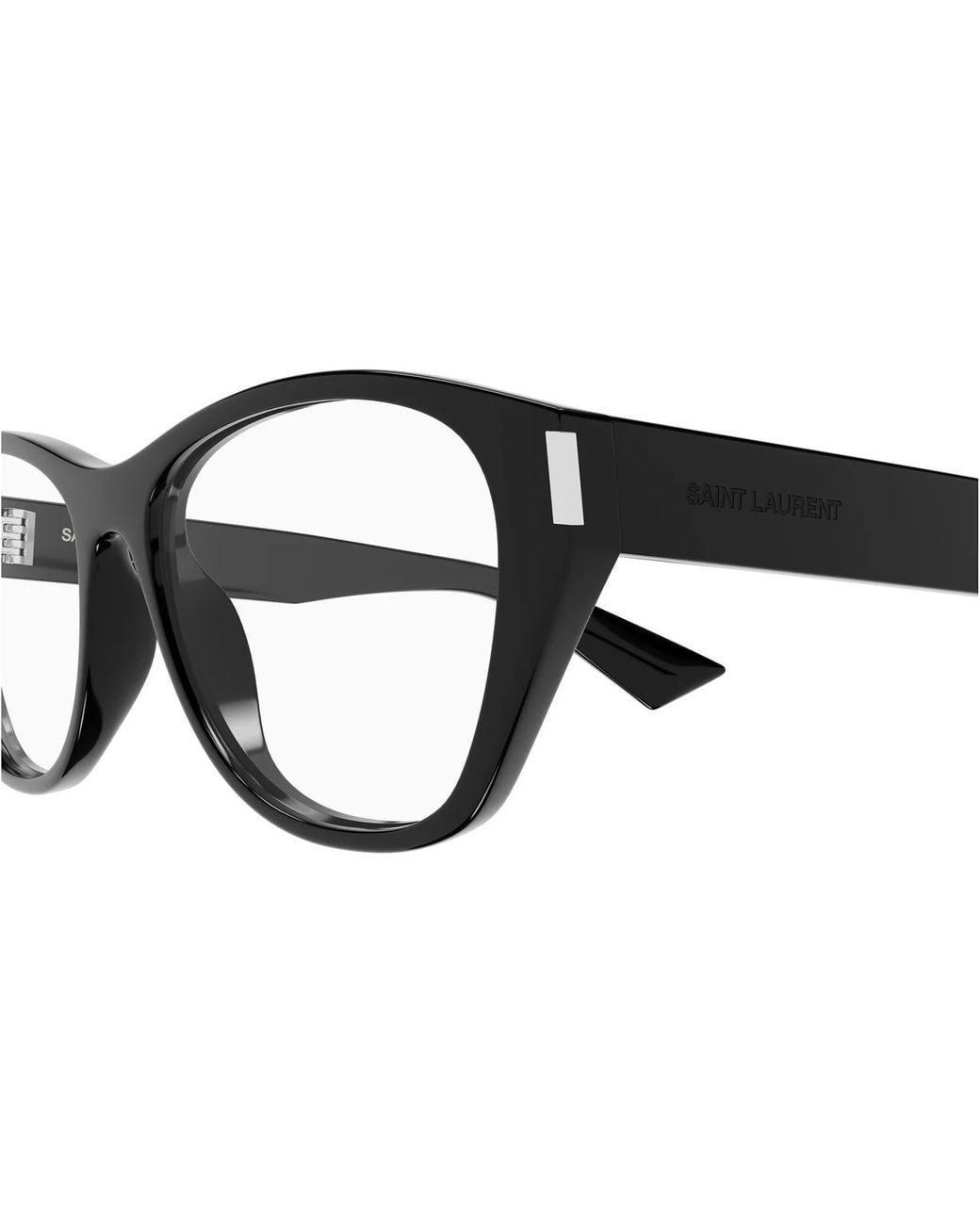 Saint Laurent White Cat-Eye Glasses
