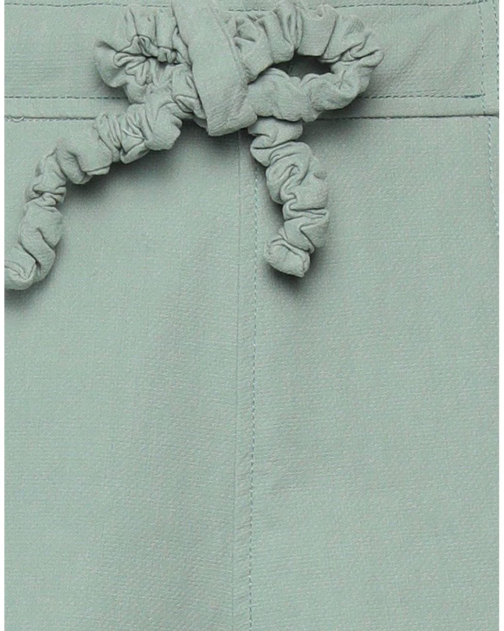 Ganni Green Simple Versatile Solid Casual Pants