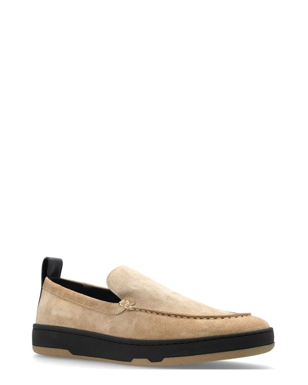 Lanvin Brown Contrast-Sole Loafers for men