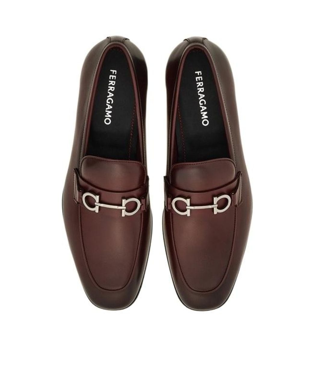 Ferragamo Brown Gancini Embellished Loafers for men