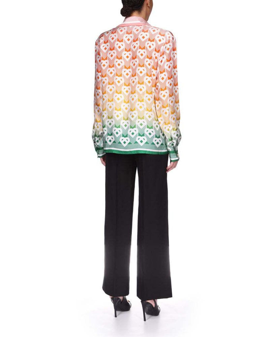 Casablanca Yellow Gradient Heart Monogram Shirt for men