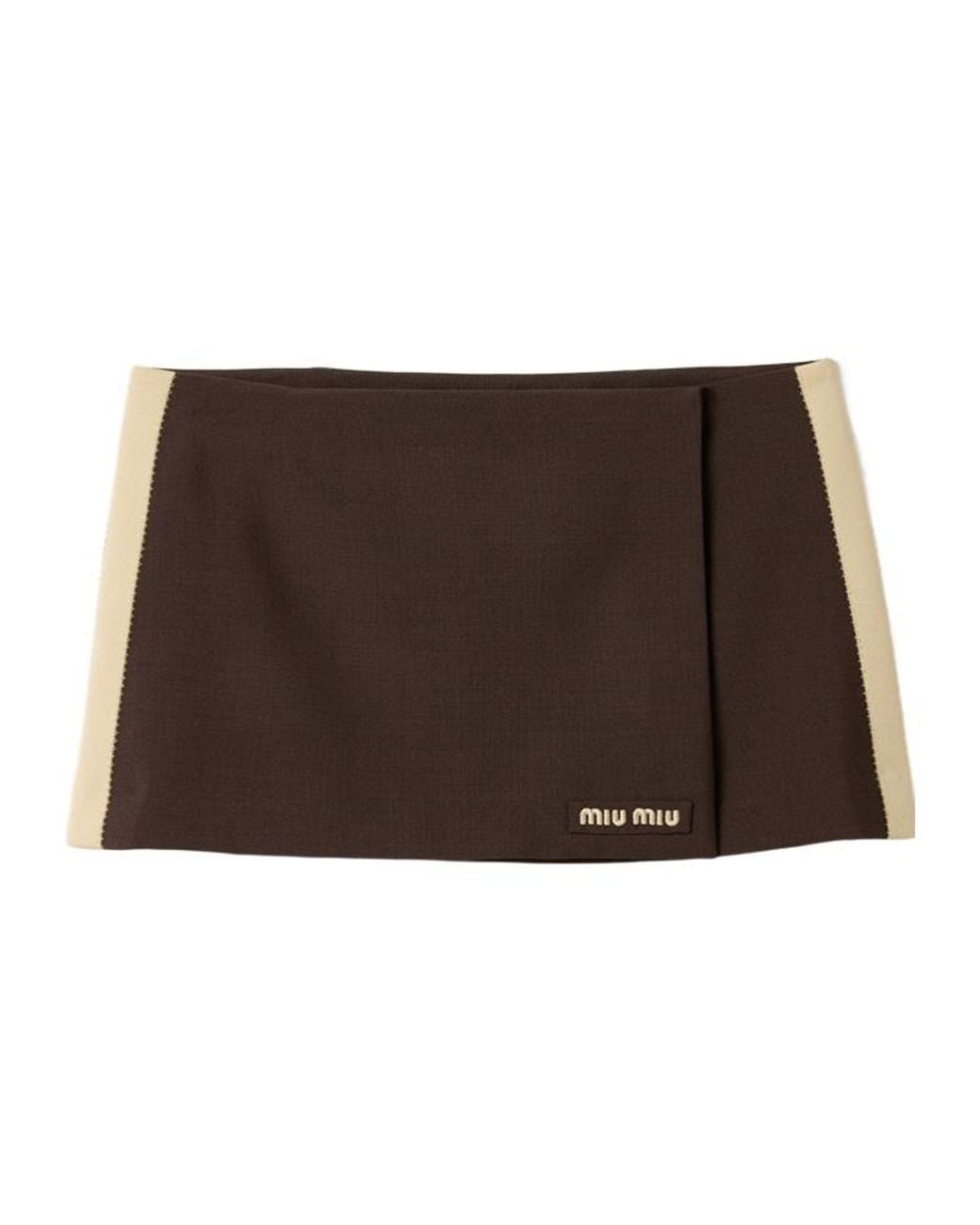 Miu Miu Brown Kid Mohair Miniskirt