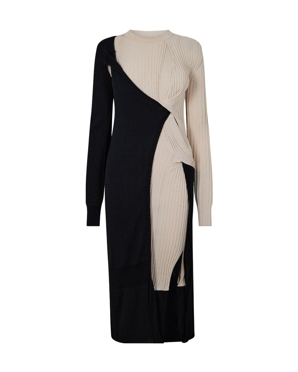 Bottega Veneta Black Knitted Dress Fabric