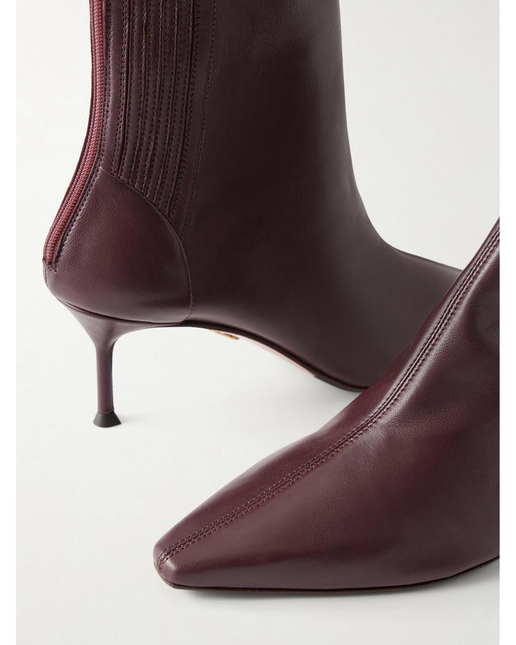 Aquazzura Brown Sheepskin Ankle Boots