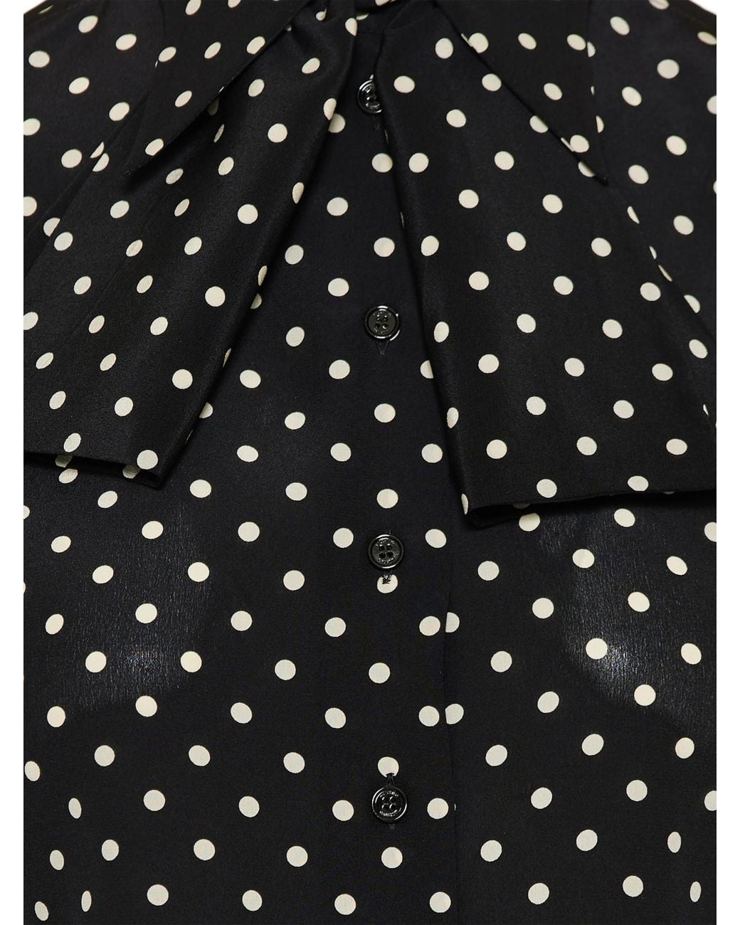 Valentino Black Polka Dot Printed Button-Up Shirt