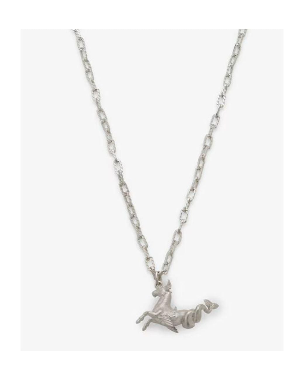 Fendi White Colored Metal Necklace