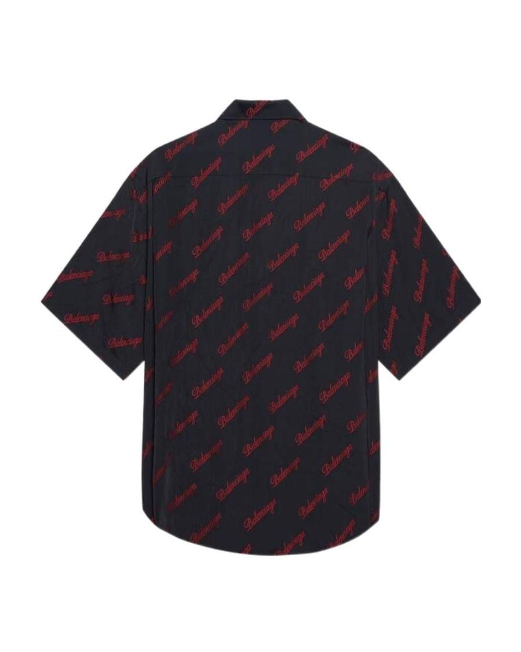 Balenciaga Blue Minimal Short Sleeve Shirt for men