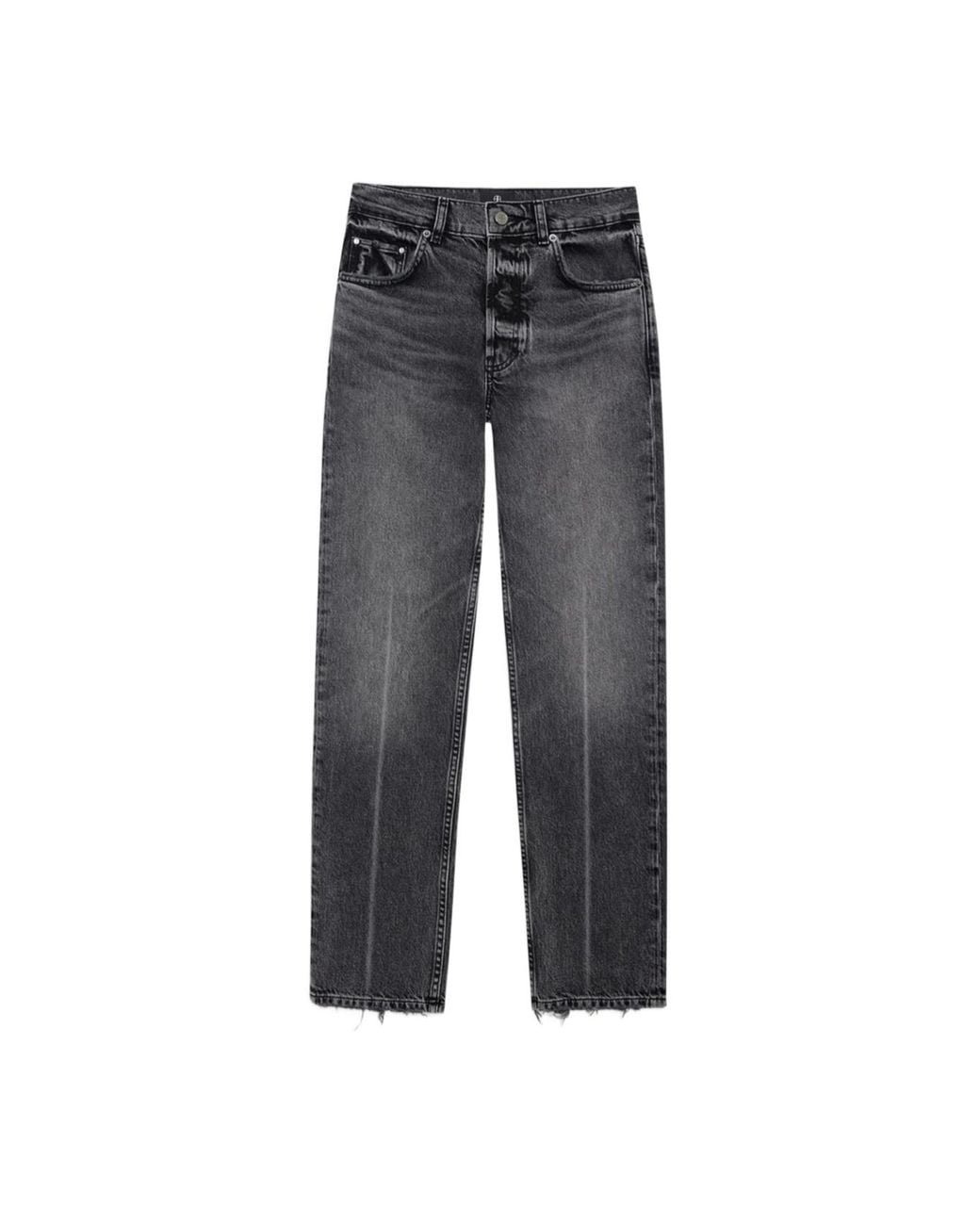Anine Bing Gray Belt Loop Jeans