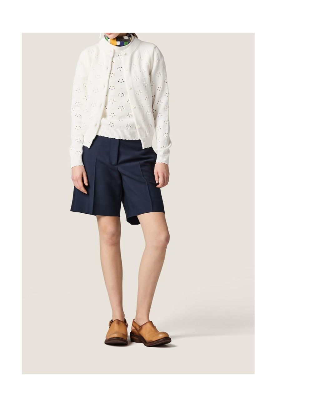 Miu Miu White Cotton Cardigan