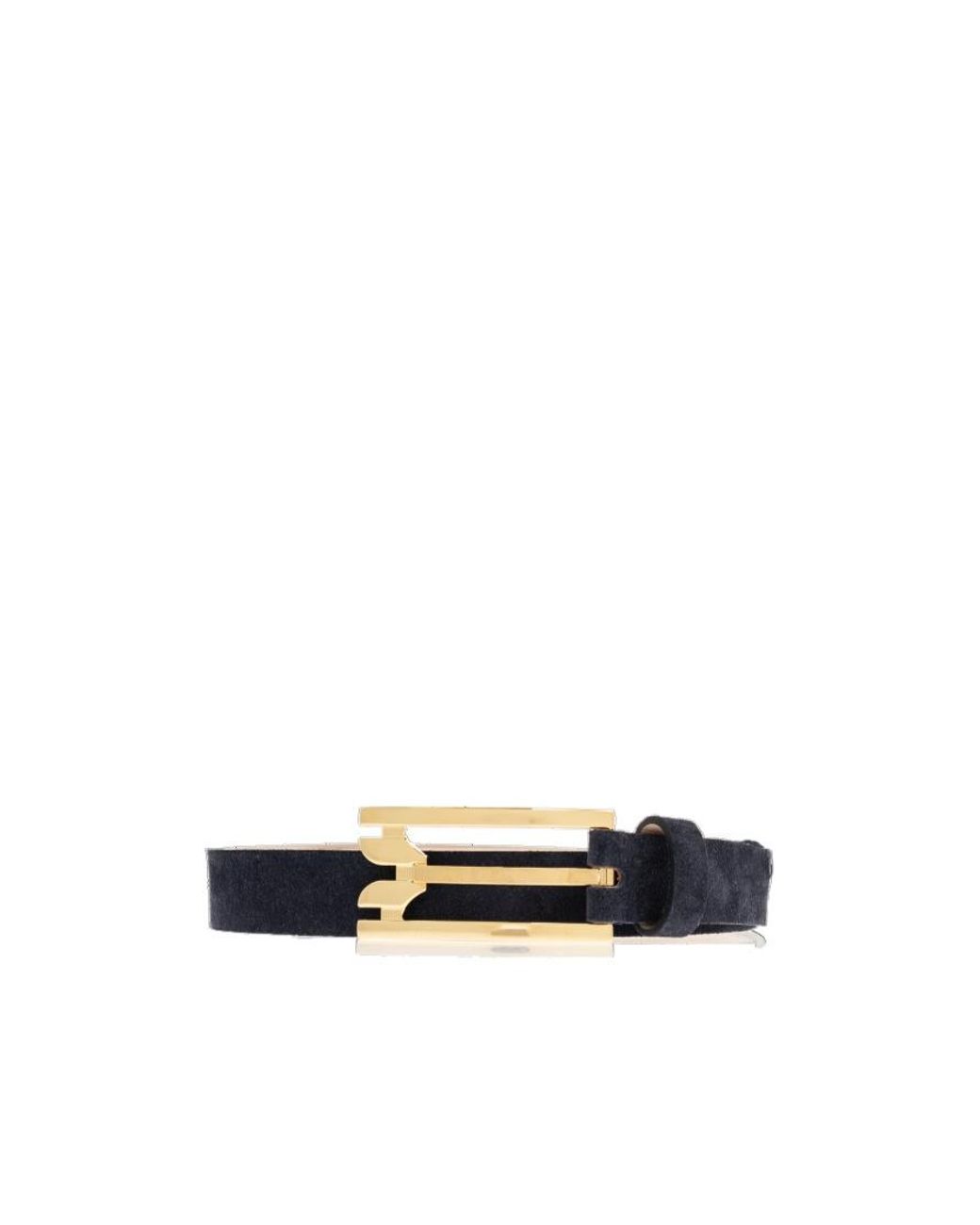 Victoria Beckham White Logo Buckle Fastened Belt