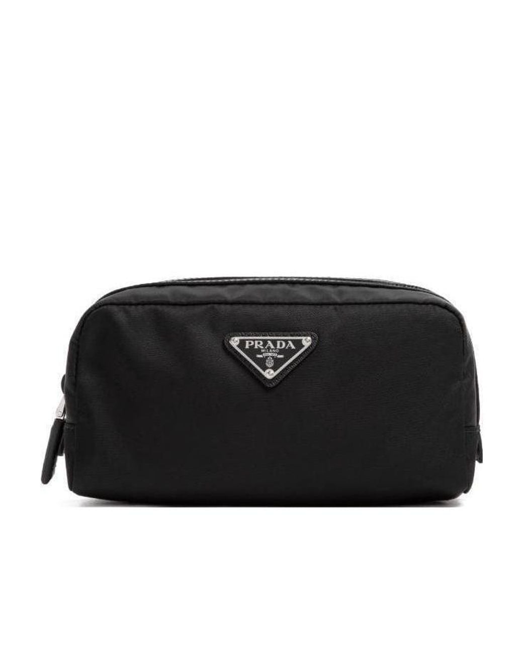 Prada Black Re-Nylon And Saffiano Necessaire for men