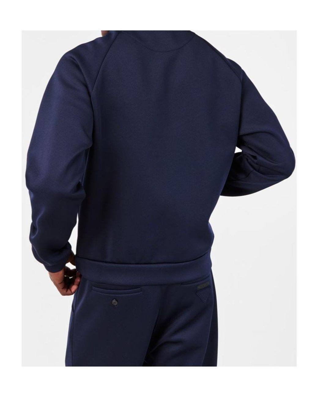 Prada Blue Logo Zip Jacket for men