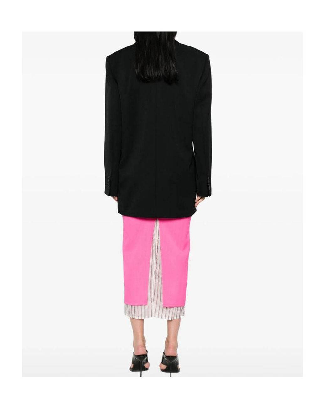 The Attico Black The Single-Breasted Oversized Blazer