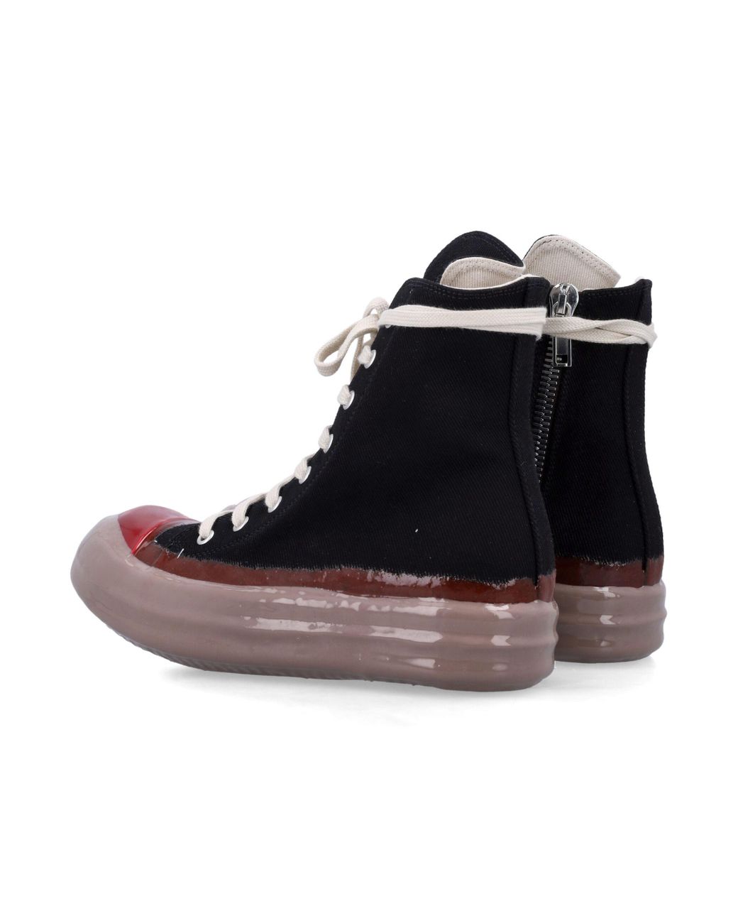Rick Owens Brown High-Top Lace-Up Sneakers for men