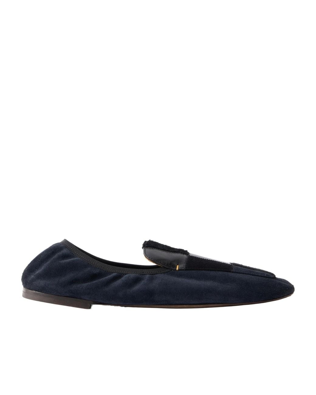 Khaite Blue Leather And Suede Ballet Flats
