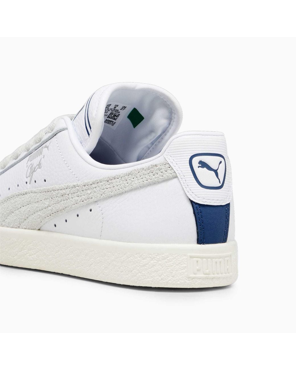 PUMA White X Rhuigi Clyde Q3 Round Toe Sneakers for men