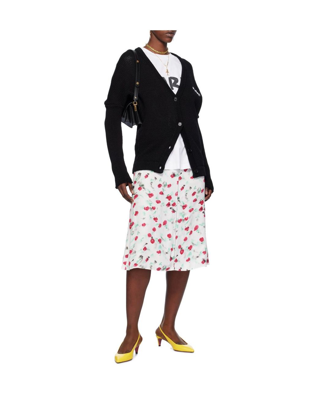 Marni Black Cotton Cardigan For