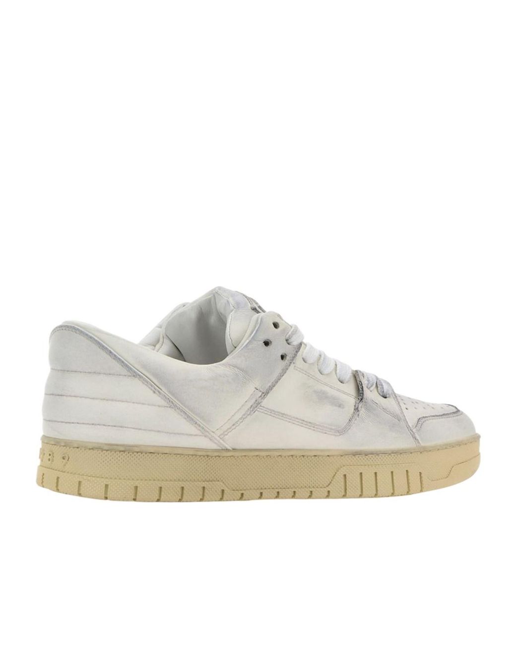 1989 STUDIO White Low-Top Lace-Up Casual Sneakers for men