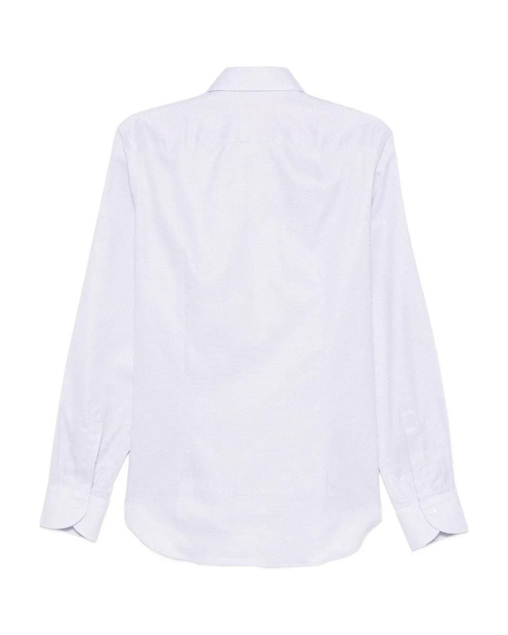 Canali White Buttoned Cotton Shirt for men