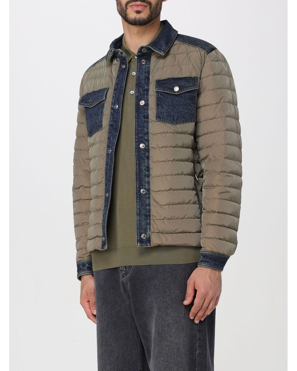 Moorer Blue Crespi-04Y Quilted Jacket for men