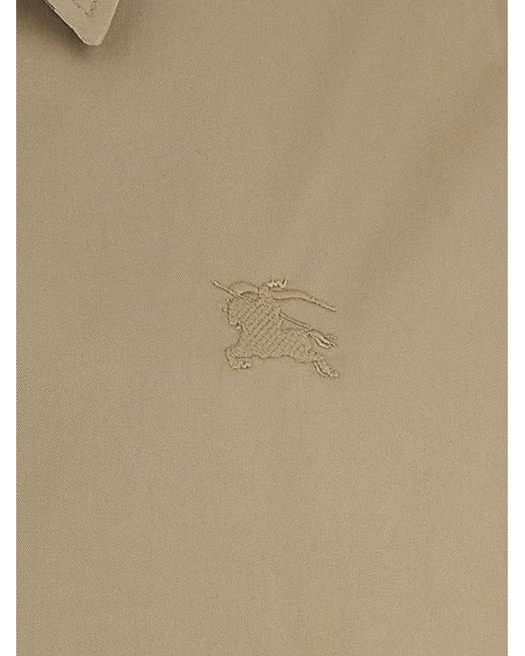 Burberry Natural Ekd Embroidered Gabardine Jacket for men