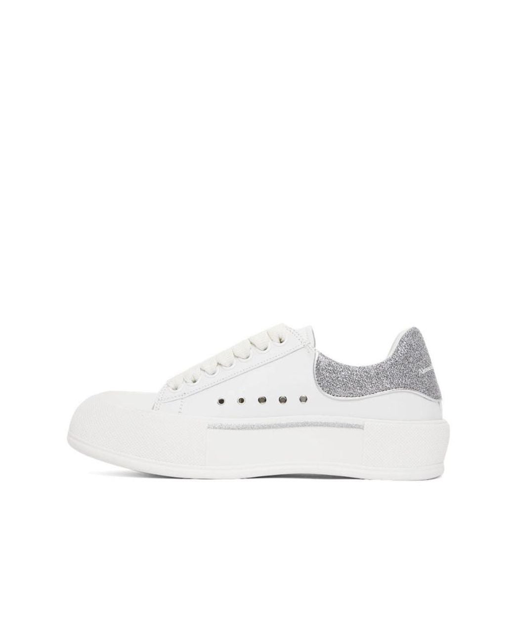 McQueen White Oversized Low-Top Sneakers for men