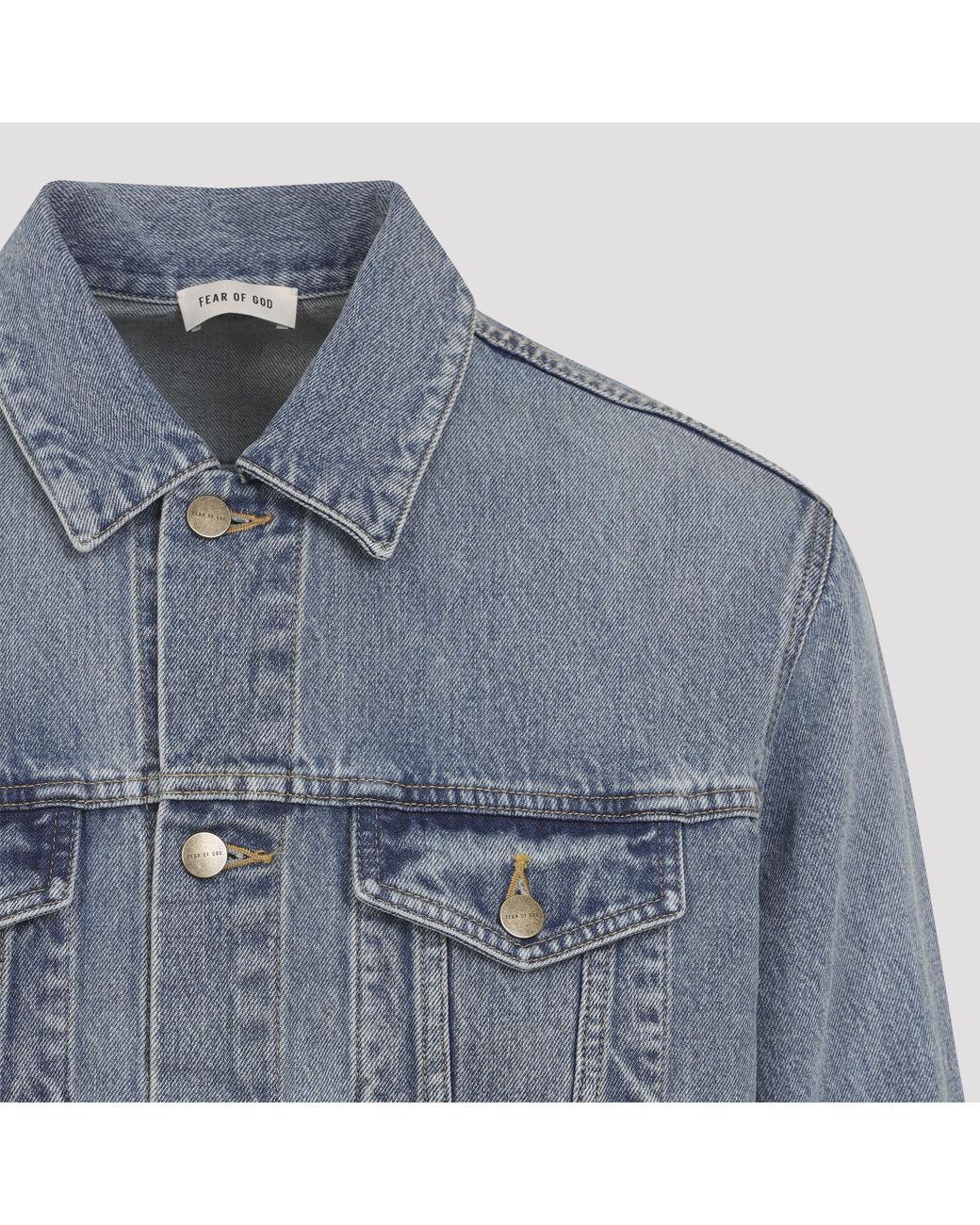Fear Of God Blue Button-Up Denim Jacket for men