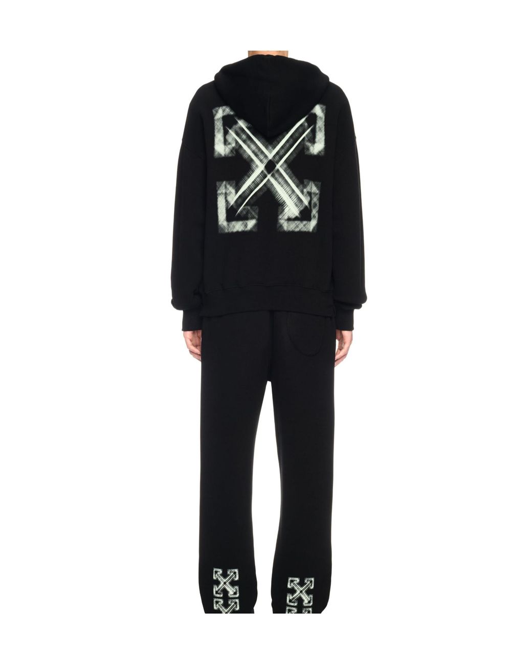 Off-White c/o Virgil Abloh Black Vibe Arrow Skate Drawstring Hoodie for men