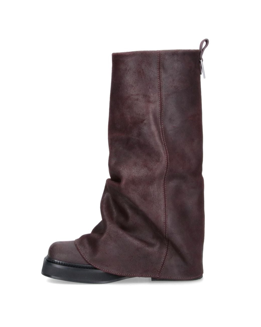 The Attico Brown The Slouchy Square-Toe Boots
