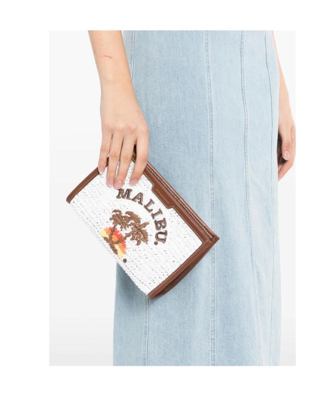 Anya Hindmarch White Zipper Clutch