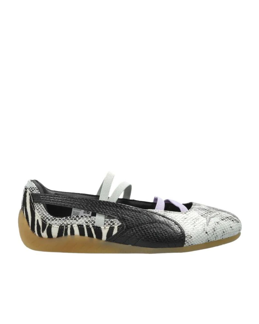 PUMA Black Round-Toe Ballet Flats