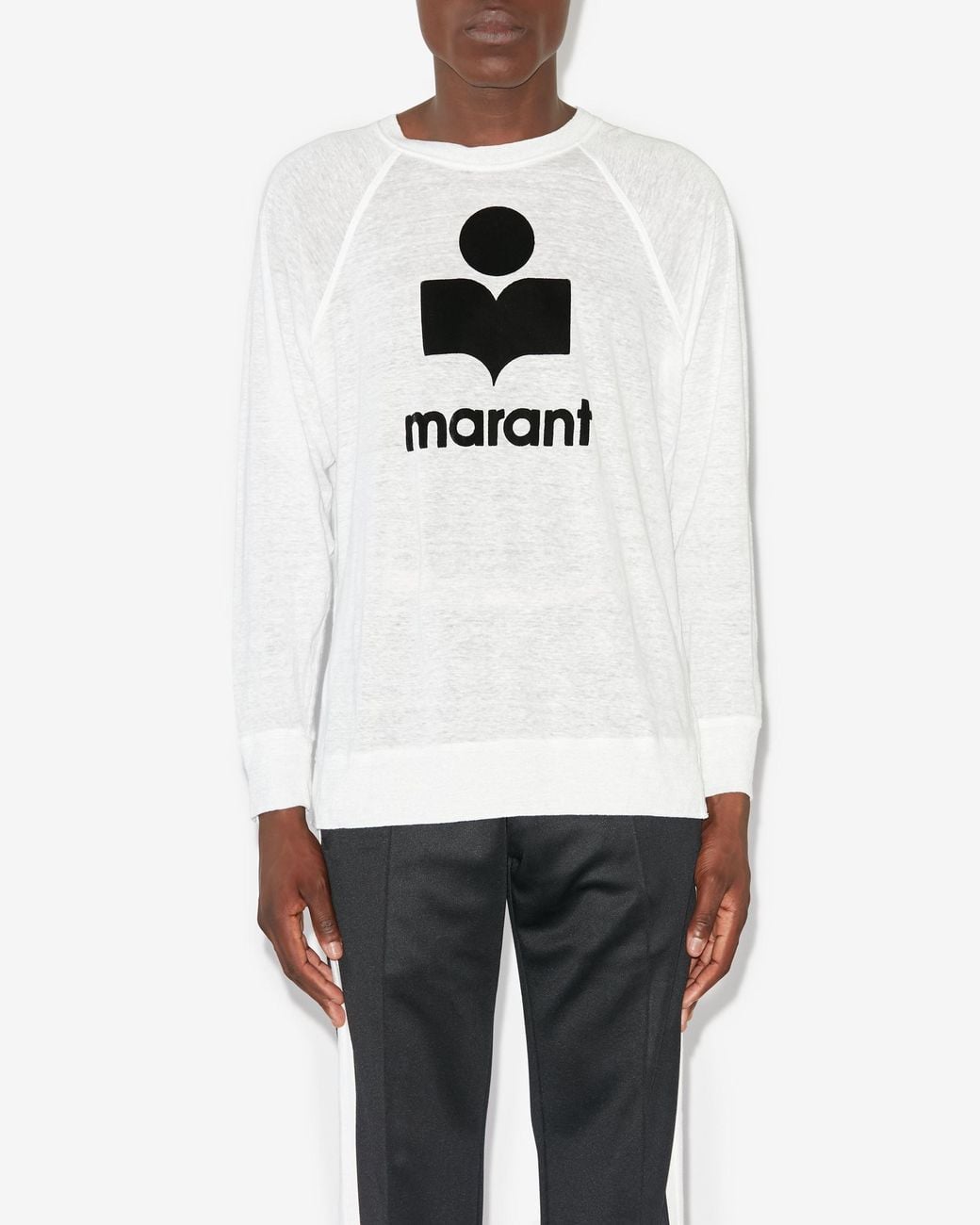 Isabel Marant White Kieffer Logo Printed T-Shirt for men
