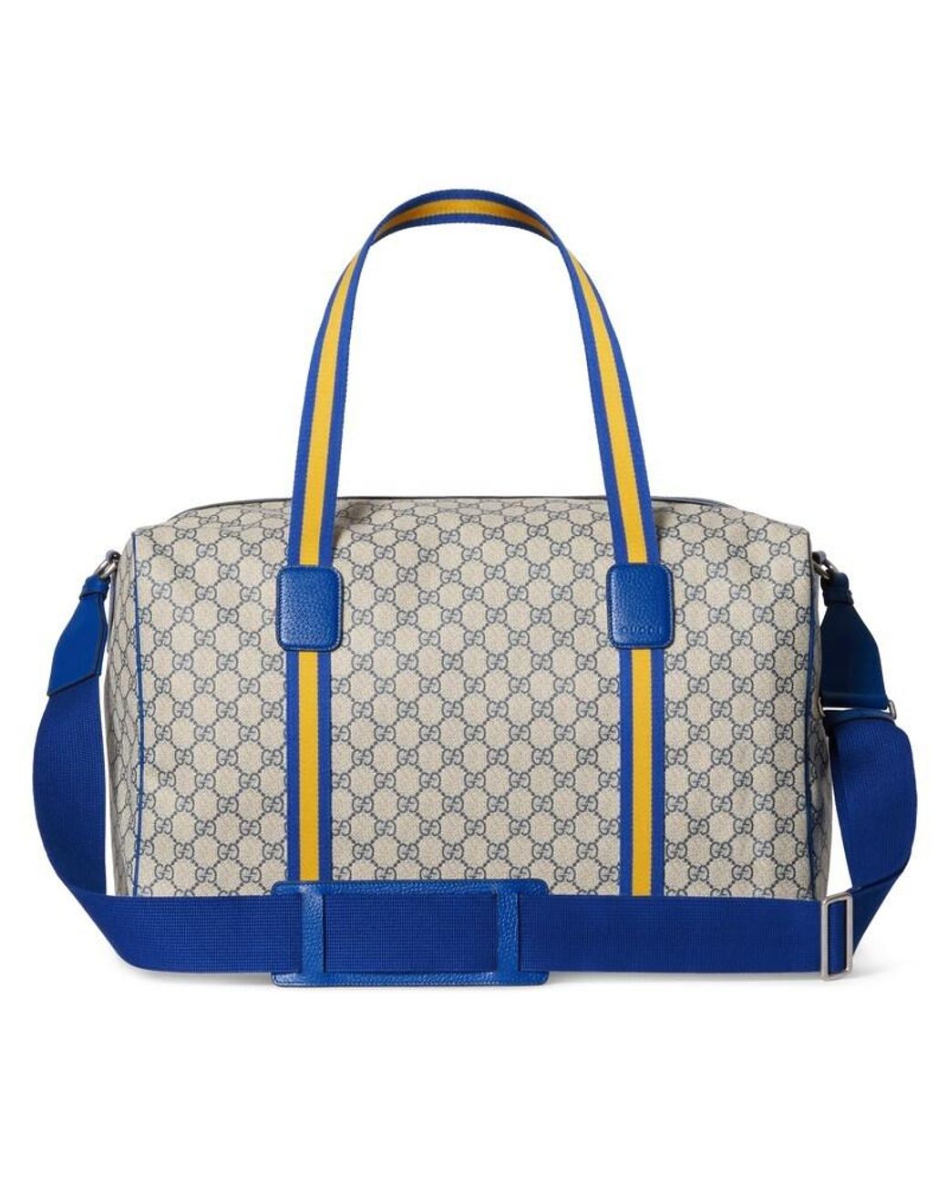 Gucci Blue Medium Duffle Bag With Web for men