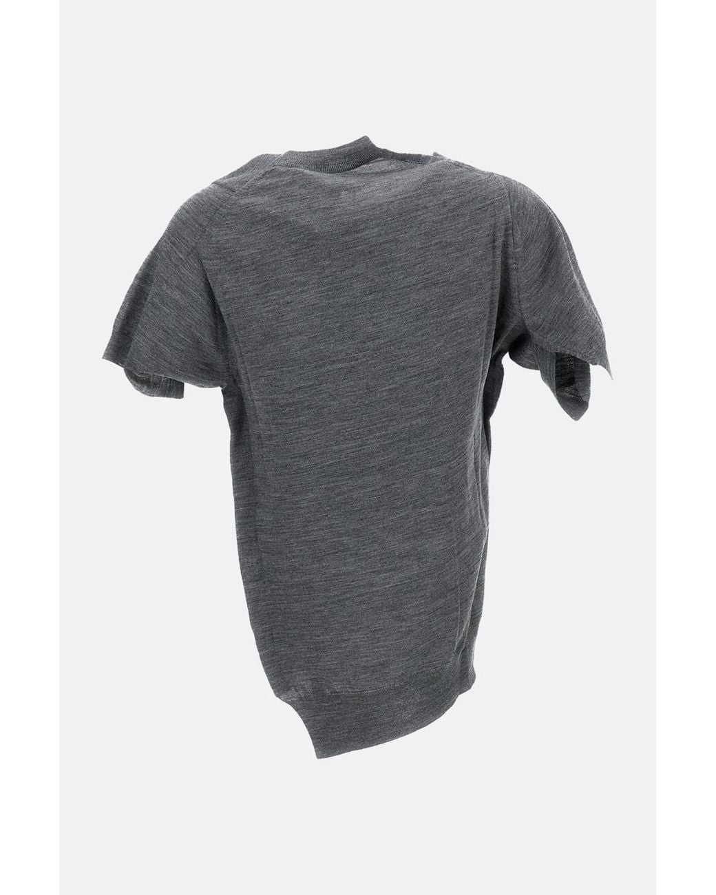 Junya Watanabe Gray Knitted Asymmetric T-Shirt