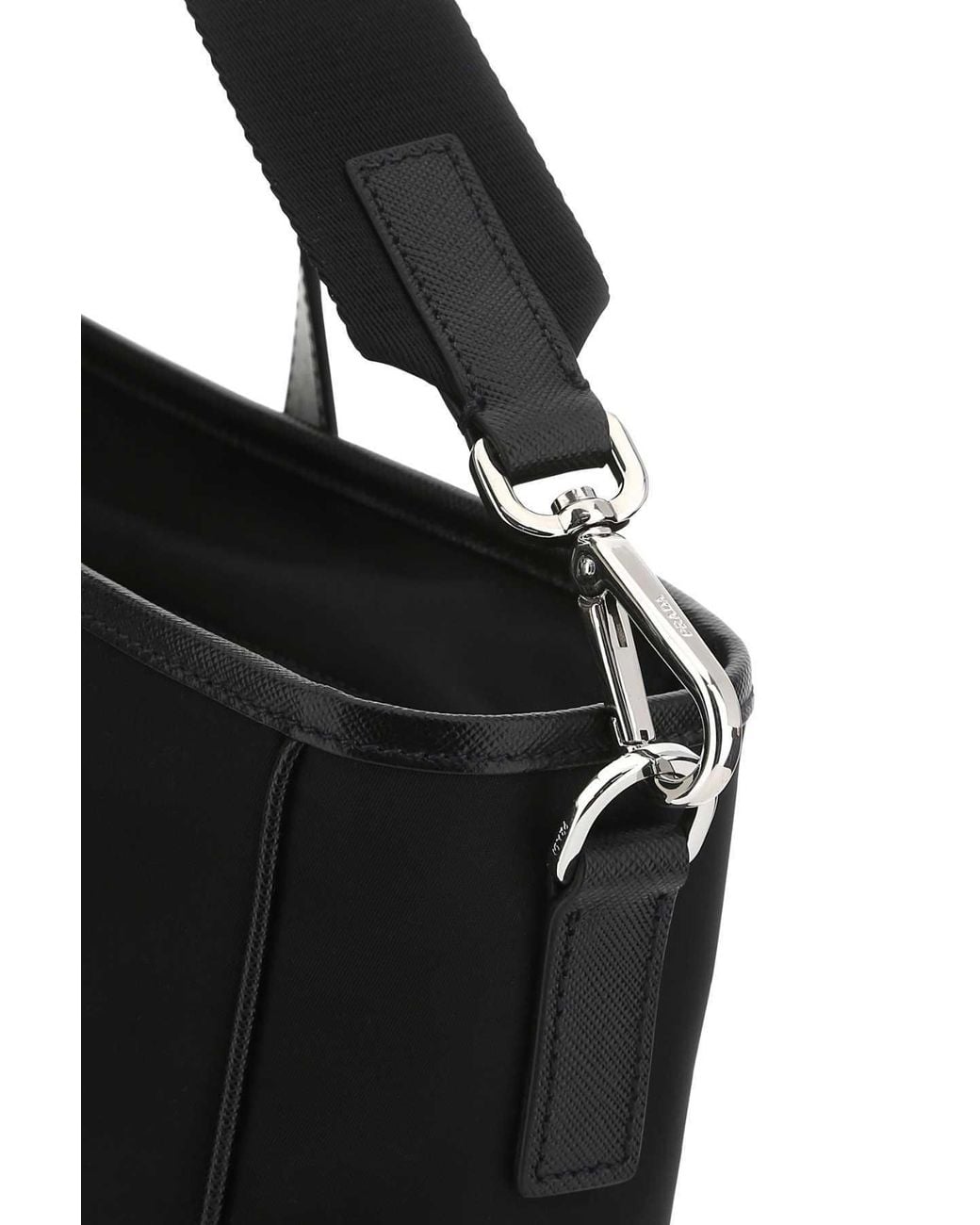 Prada Black Re-Nylon And Saffiano Leather Tote Bag for men