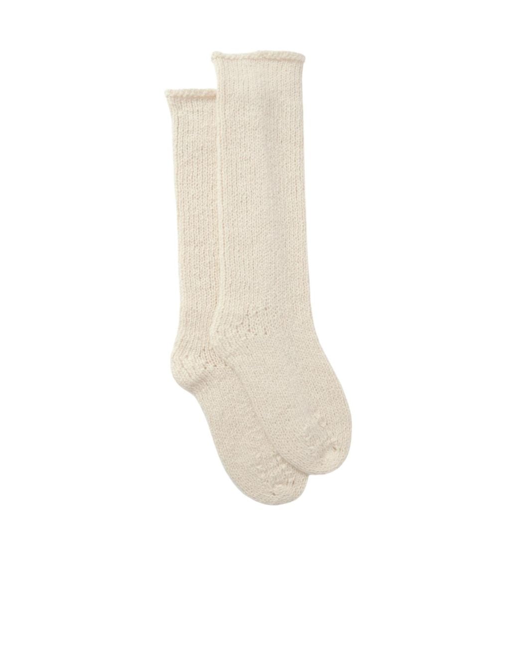 Gabriela Hearst White Ribbed Knit Socks