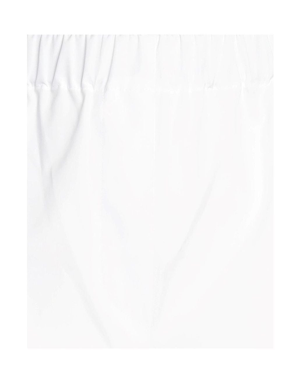 Max Mara White Plain Colour Casual Trousers