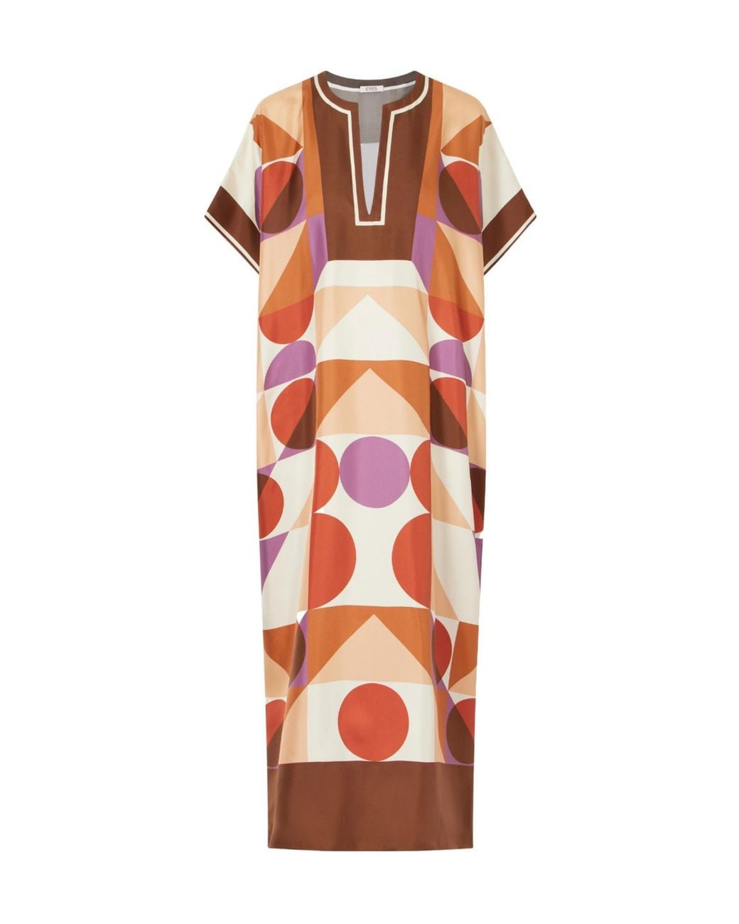 Eres Orange Silk-Twill Kaftan