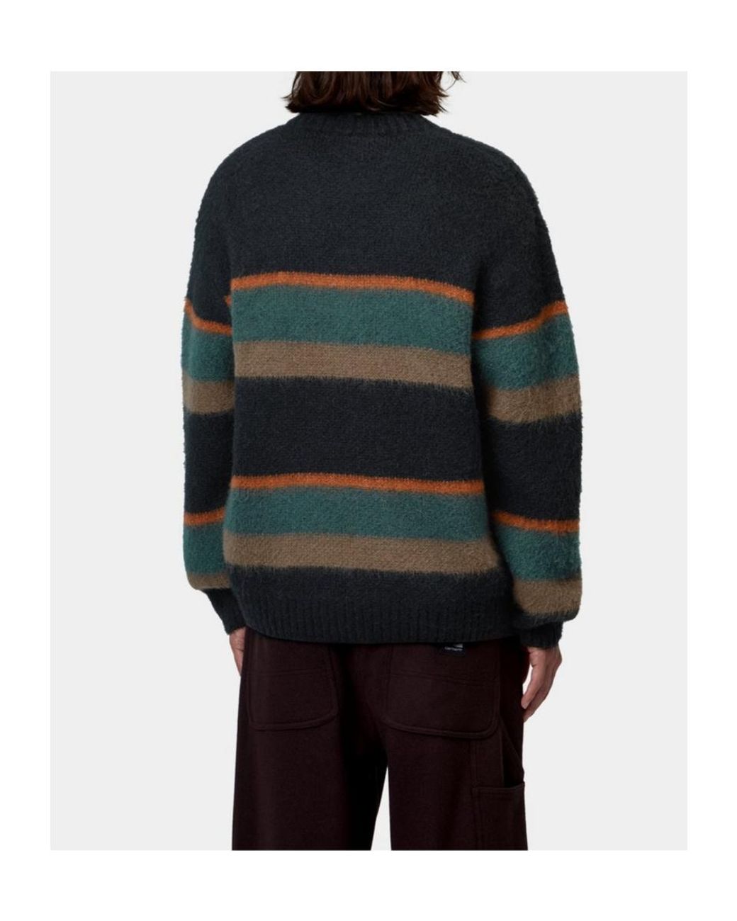 Carhartt Black Merton Striped Knitted Sweater for men