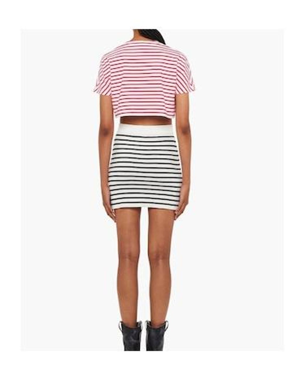 Miu Miu Red Cotton T-Shirt With Printed Logo