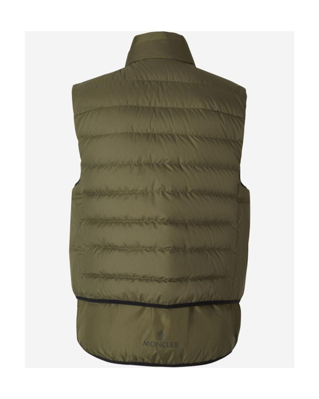 Moncler Green Zip-Up Padded Down Gilet for men