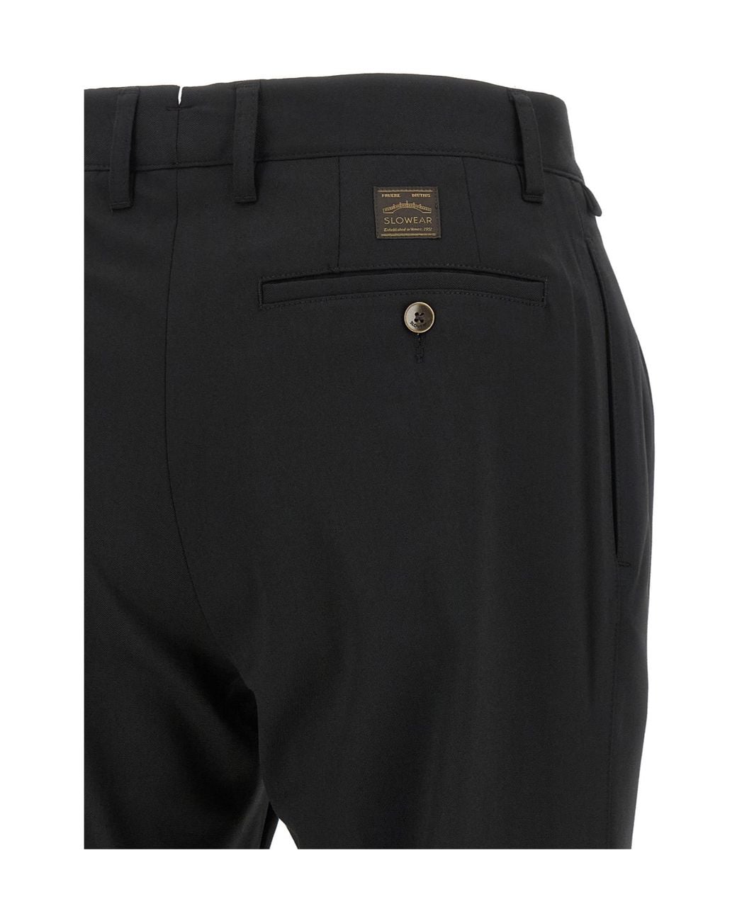 Incotex Black Pleated Tailored Pants for men